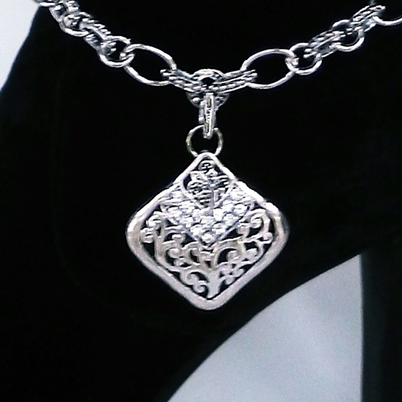 Boot Bling ~ Boot Chain ~ Boot Anklet ~ Boot Jewelry Filigree Diamond - Picture 2 of 3